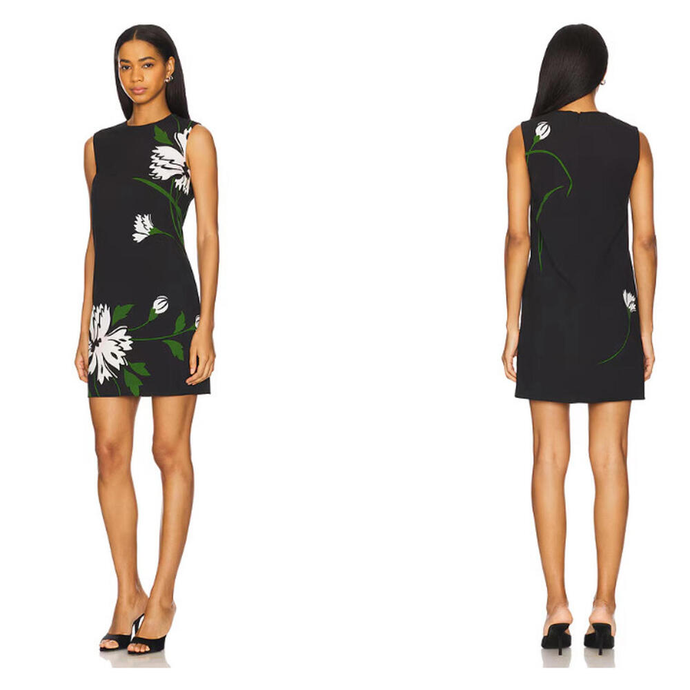 Veronica Beard Cromwell Black Floral print Shift Dress size 4 NWT $498 msrp - Picture 3 of 7